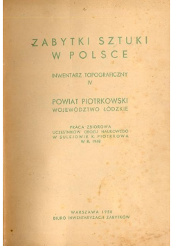 Zabytki Sztuki w Polsce 1950r