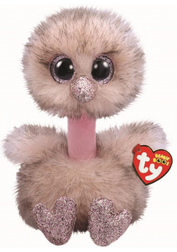 Beanie Boos Henna - Różowo brązowy struś 42cm