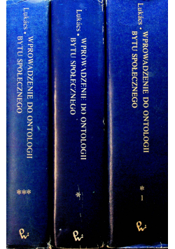 Wprowadzenie do ontologii bytu społecznego 3 tomy