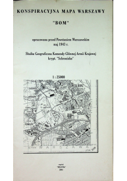 Konspiracyjna mapa Warszawy 1 : 25000 Reprint 1943 r