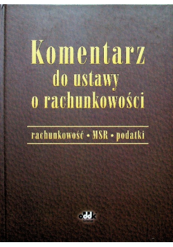Komentarz do ustawy o rachunkowości