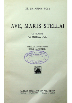 Ave Maris Stella 1933 r.