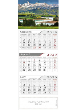 Kalendarz 2020 Trójdzielny Górski Krajobraz CRUX