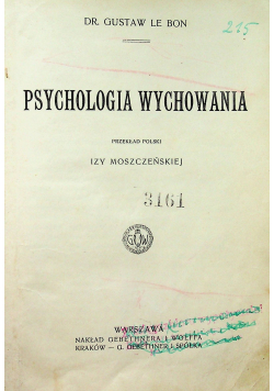Psychologia wychowania 1902 r.