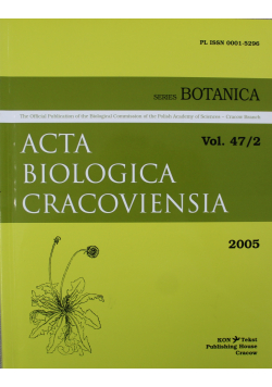 Acta Biologica Cracoviensia Vol 47 / 2