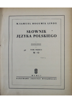 Słownik języka polskiego Tom III