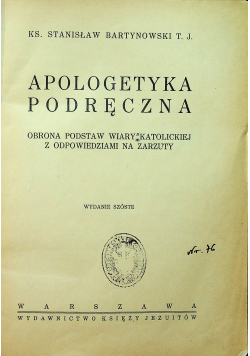 Apologetyka podręczna 1939 r.