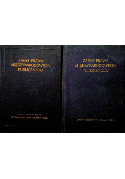 Zarys prawa międzynarodowego publicznego 2 tomy