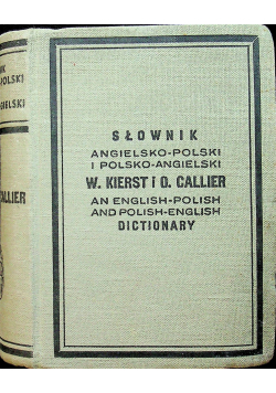 Słownik angielsko polski i polsko angielski 1937r