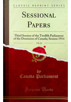 Sessional Papers reprint z 1914r