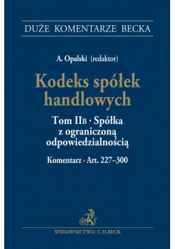 Kodeks spółek handlowych T. 2. B Spółka z...