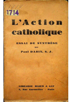 Laction catholique essai de synthese 1929r