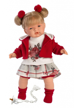 Lalka 38556 Joelle płacząca blond czerwona 38cm