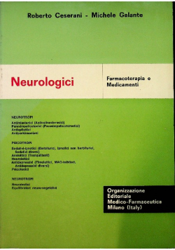 Neurologici. Farmacoterapia e medicamenti