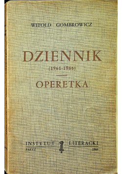 Dziennik 1961 - 1966 Operetka