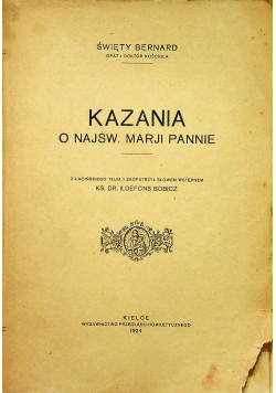 Kazania o najświętszej Maryji Pannie 1924 r.