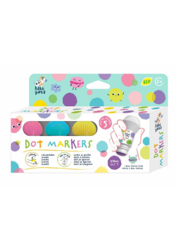 Markery Dot 5 pastelowych kolorów