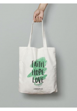 Torba bawełniana eco - Faith Hope Love