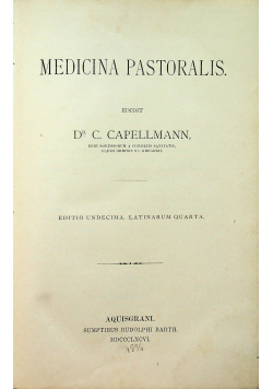 Medicina Pastoralis 1896 r.