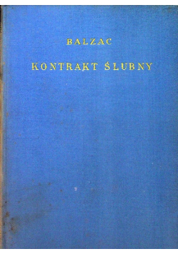 Kontrakt ślubny ok. 1924 r.