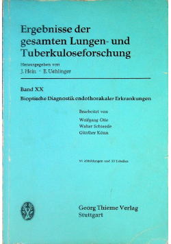 Ergebnisse der gesamten Lungen- und Tuberkuloseforschung