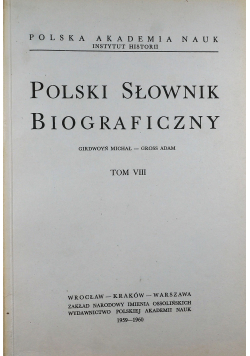 Polski Słownik Biograficzny Tom VIII