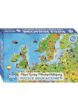Puzzle 260 - Mapa Europy Młodego Odkrywcy