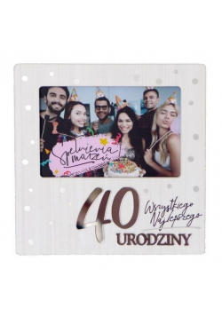 Ramka Moments RM-019 Urodziny 40 biała