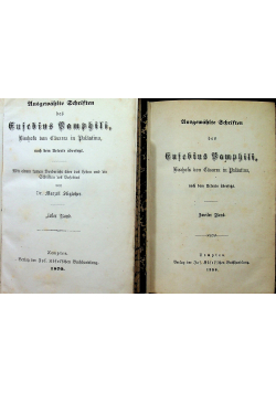 Ausgewahlte Schriften des Cufchins Bamphlil 2 tomy 1870 r.