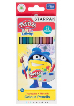 Kredki ołówkowe metalizowane 12 kolorów Play-Doh