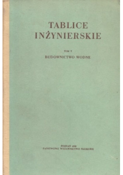 Tablice inżynierskie Tom V