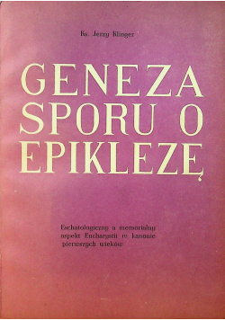 Geneza sporu o epiklezę