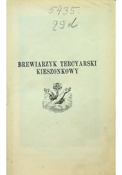 Brewiarzyk Tercyarski Kieszonkowy 1912 r.