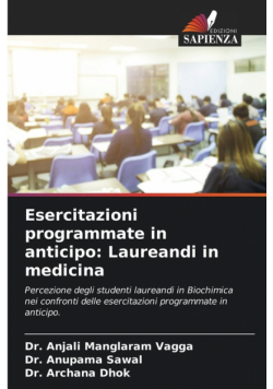 Esercitazioni programmate in anticipo