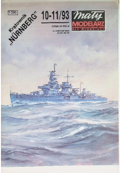 Mały modelarz Nr 10 i 11 / 93 Niemiecki lekki krążownik Nurnberg