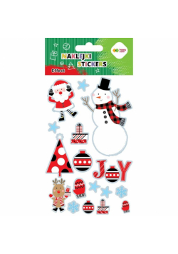 Naklejki Xmas joy 10x20cm HAPPY COLOR