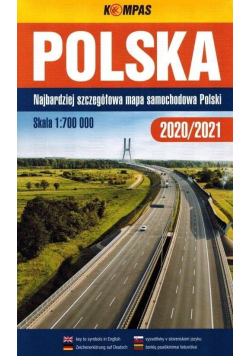 Polska Mapa samochodowa 1:700 000 2020/2021