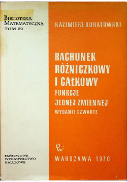 Rachunek różniczkowy i całkowy funkcje jednej zmiennej