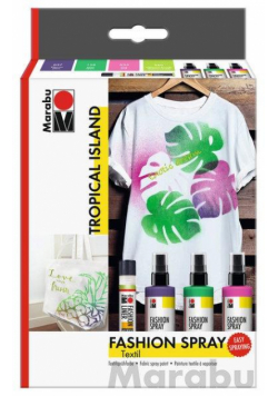 Farby do tkanin w spreju Tropical Island 4el