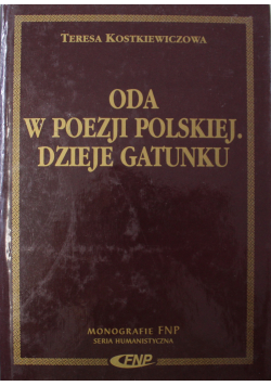Oda w poezji polskiej Dzieje gatunku