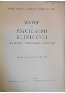 Wstęp do psychiatrii klinicznej 1948 r.