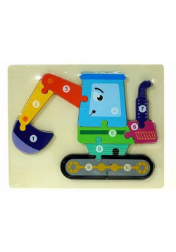 Puzzle drewniane Koparka