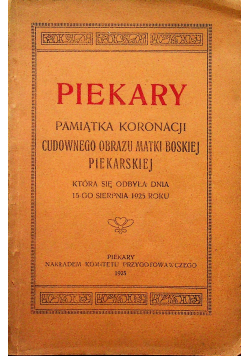 Piekary Pamiątka Koronacji 1925 r.