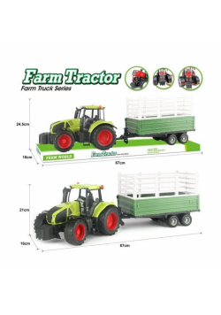 Traktor z wysoką przyczepą
