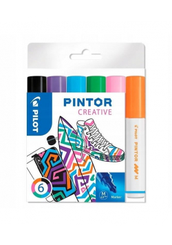 Marker permanentny Pintor Fun 6 kolorów PILOT