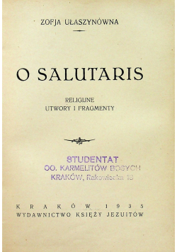 O Salutaris 1935 r.