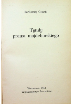 Tytuły prawa majdeburskiego