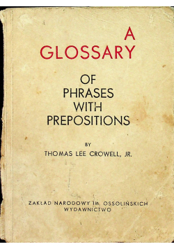 A glossary of phrases with prepositions