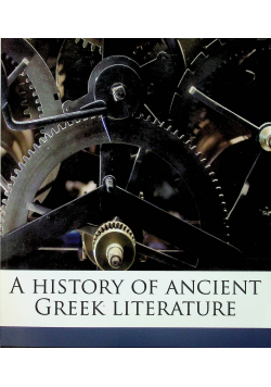 A history of ancient Greek literature