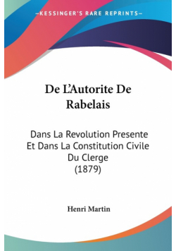 De L'Autorite De Rabelais